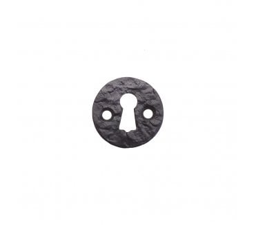 Foxcote FF05 Round Keyhole Escutcheon - Black Antique