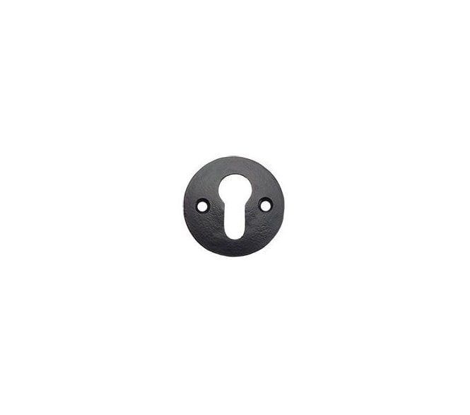 Foxcote Foundries FF08 Round Euro Profile Escutcheon - Black Antique