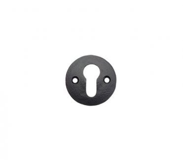 Foxcote Foundries FF08 Round Euro Profile Escutcheon - Black Antique