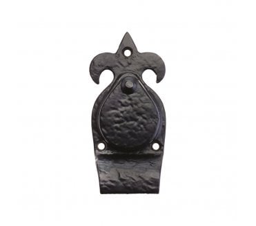 Foxcote Foundries FF10 Fleur-De-Lys Covered Cylinder Pull - Black Antique