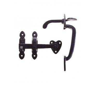 Foxcote Foundries FF26 Thumb Latch Set - Black Antique