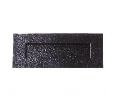 Foxcote Foundries FF38 Traditional Plain Letter Plate - Black Antique