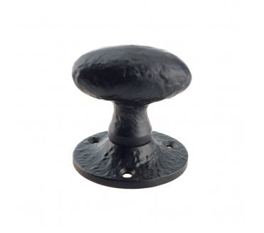 Foxcote Foundries FF416M Oval Mortice Knob - Black Antique