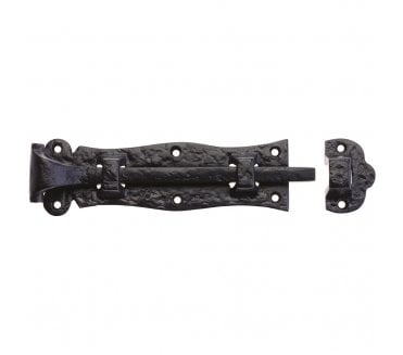 Foxcote Foundries FF53 Plain Door Bolt 185mm - Black Antique