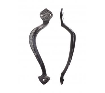 Foxcote Foundries FF80L Offset Pull Handle Left Hand - Black Antique