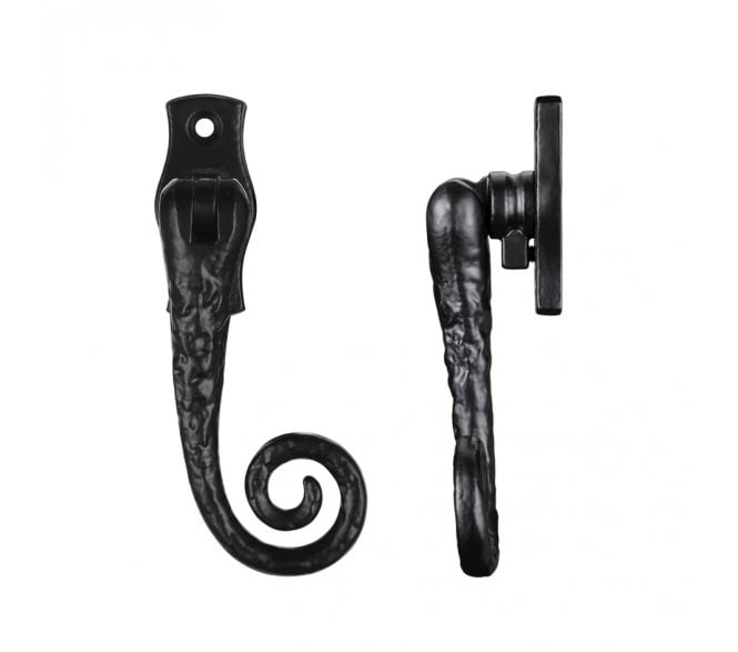 Foxcote Foundries FF83L Monkeytail Left Hand Window Fastener - Lockable - Black Antique