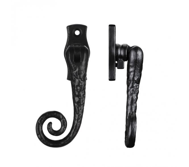 Foxcote Foundries FF83R Monkeytail Right Hand Window Fastener - Lockable - Black Antique