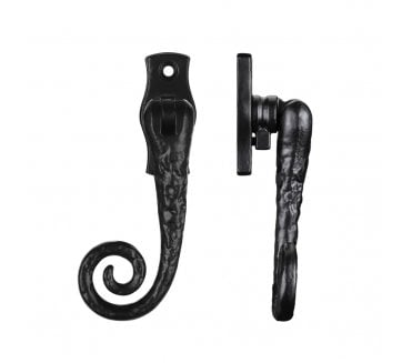 Foxcote Foundries FF83R Monkeytail Right Hand Window Fastener - Lockable - Black Antique