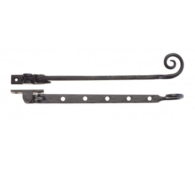Foxcote Foundries FF90C Curly Tail Window Casement Stay 305mm - Black Antique