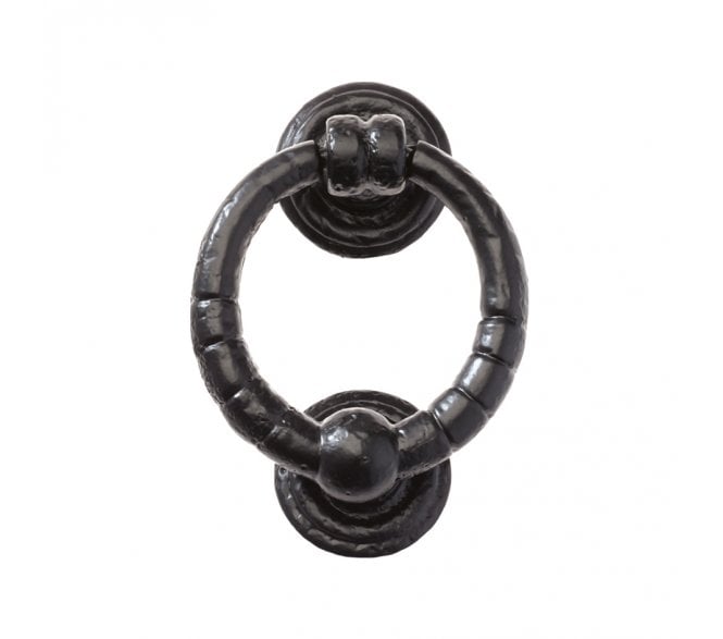 Foxcote Foundries Ring Door Knocker - Black Antique