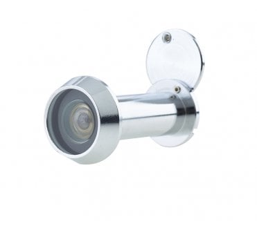 Frelan 200deg Door Viewer, Fire Rated  - Polished Chrome - (50-70mm Doors)