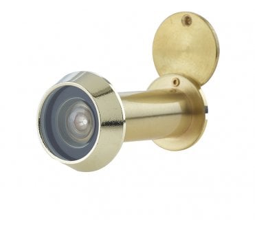 Frelan 200deg Door Viewer, Fire Rated  - Satin Brass  - (35-55mm Doors)