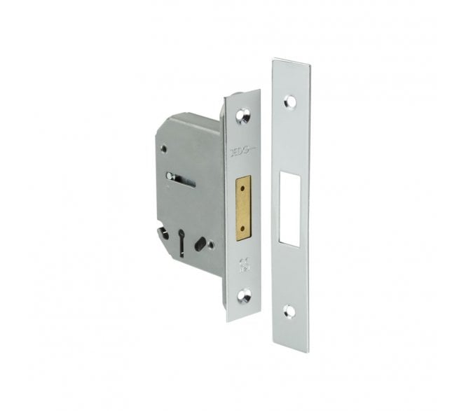 Frelan 3 Lever Mortice Deadlocks - Polished Chrome