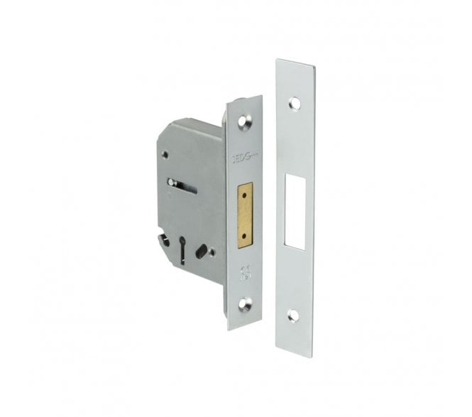 Frelan 3 Lever Mortice Deadlocks - Satin Chrome