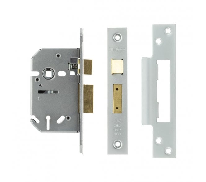 Frelan 3 Lever Mortice Sashlocks - Satin Chrome