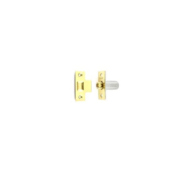 Frelan Adj. Mortice Roller Catch (Solid Brass Roller)- Polished Brass