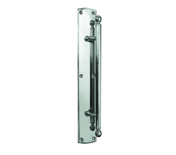 Frelan Blenheim Pull Handle On Backplate - 275mm - Polished Chrome