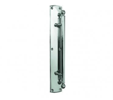 Frelan Blenheim Pull Handle On Backplate - 275mm - Polished Chrome
