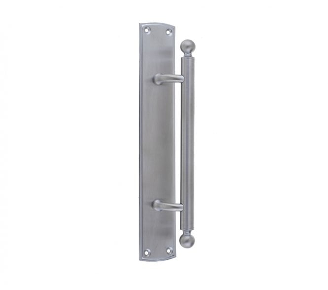 Frelan Blenheim Pull Handle On Backplate - 275mm - Satin Chrome