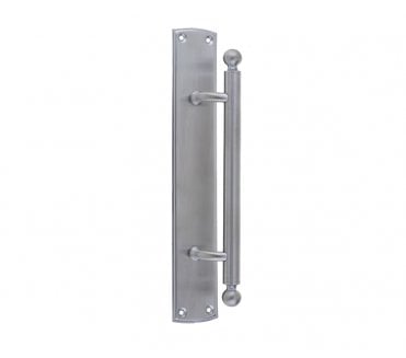Frelan Blenheim Pull Handle On Backplate - 275mm - Satin Chrome