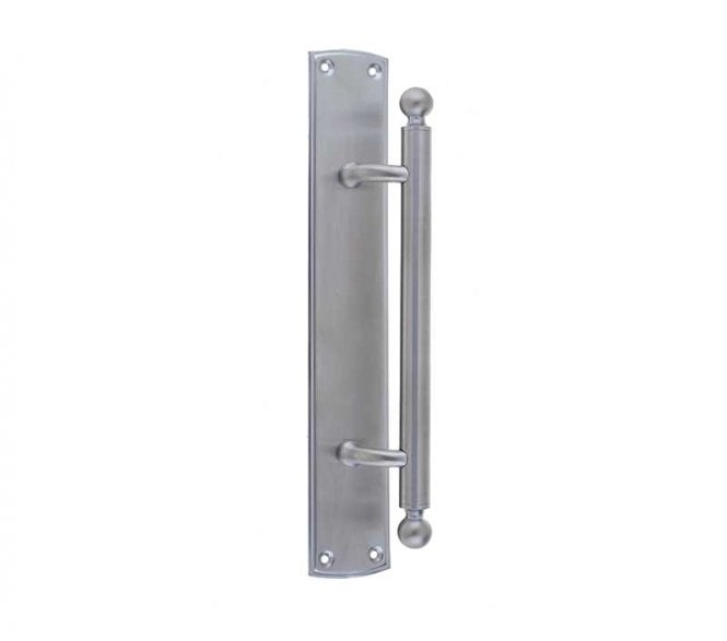 Frelan Blenheim Pull Handle On Backplate - 310mm - Satin Chrome