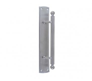 Frelan Blenheim Pull Handle On Backplate - 310mm - Satin Chrome