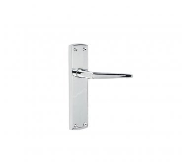 Frelan Bray Door Lever Handles On Backplate - Polished Chrome