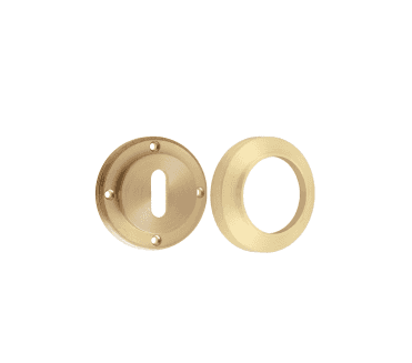 Frelan Burlington BUR60 Standard Keyhole Escutcheon on Chamfered Rose - Polished Nickel