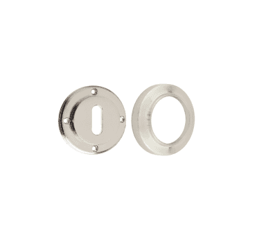Frelan Burlington BUR60 Standard Keyhole Escutcheon on Chamfered Rose - Polished Nickel