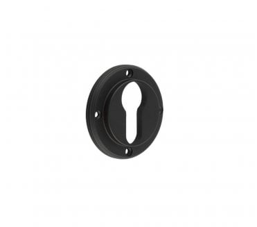 Frelan Burlington BUR61 Euro Profile Keyhole Escutcheon - Matt Black