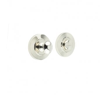 Frelan Burlington BUR80 Bathroom Turn & Release On Chamfered Rose - Polished Nickel