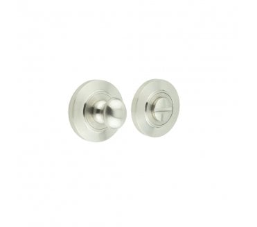 Frelan Burlington BUR80 Bathroom Turn & Release On Chamfered Rose - Satin Nickel