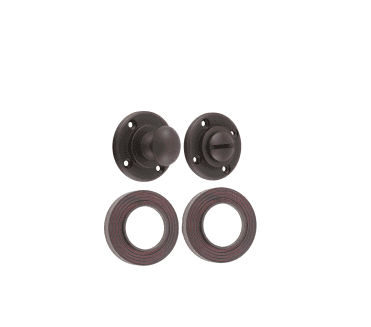 Frelan Burlington BUR80 Bathroom Turn & Release On Reeded Rose - Dark Bronze