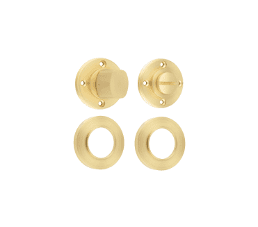 Frelan Burlington BUR81 Bathroom Turn & Release On Plain Rose - Satin Brass