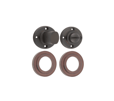 Frelan Burlington BUR81 Bathroom Turn & Release On Stepped Rose - Dark Bronze