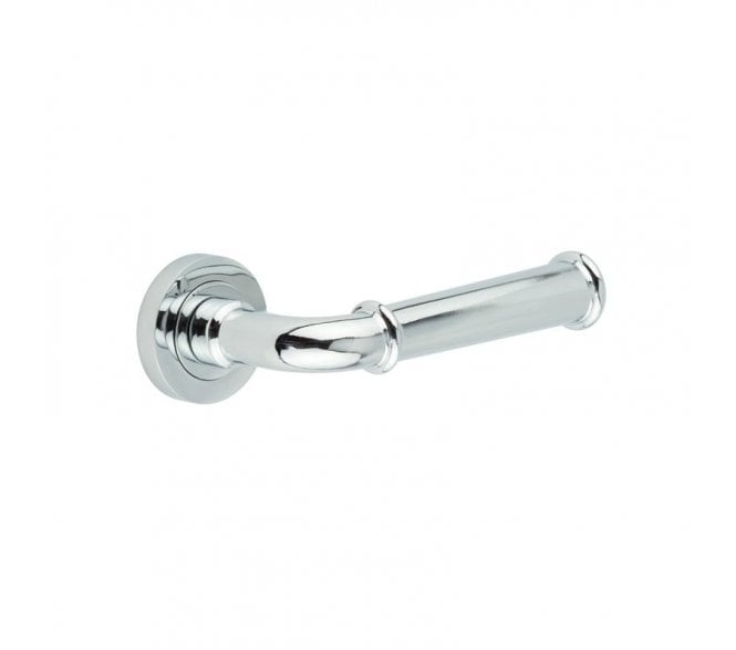 Frelan Classic Door Handles On Round Rose - Polished Chrome