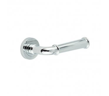 Frelan Classic Door Handles On Round Rose - Polished Chrome