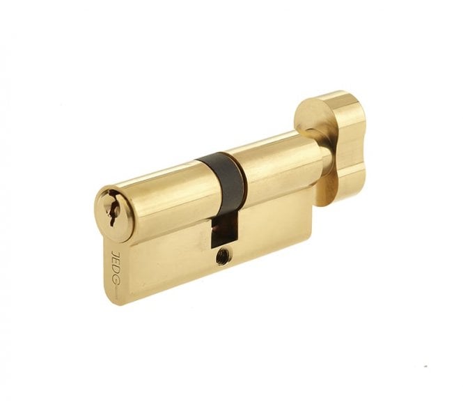 Frelan Euro Profile Cylinders & Turn - Polished Brass