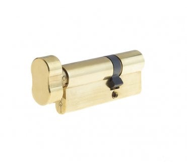 Frelan Euro Profile Offset Cylinder & Turn - Polished Brass