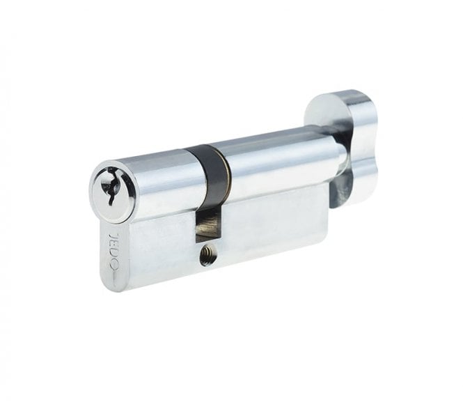 Frelan Euro Profile Offset Cylinder & Turn - Polished Chrome