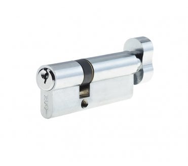 Frelan Euro Profile Offset Cylinder & Turn - Polished Chrome