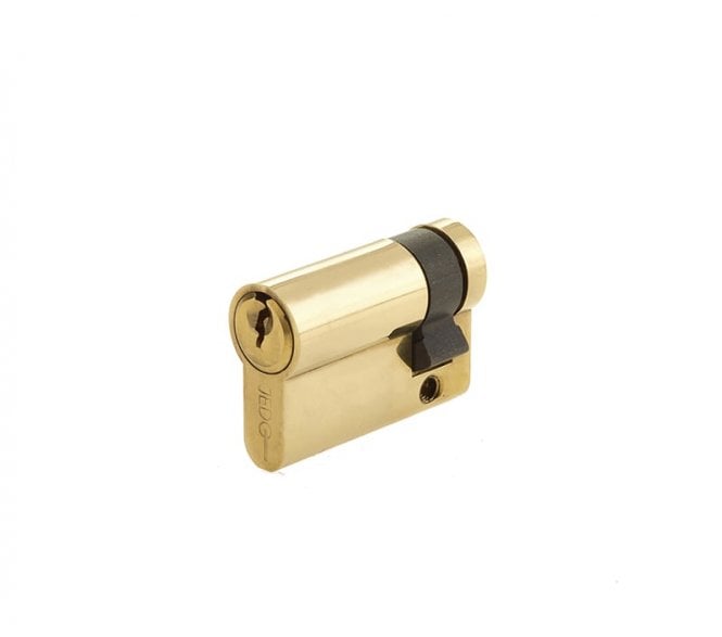 Frelan Euro Profile Single Cylinders - Polished Brass