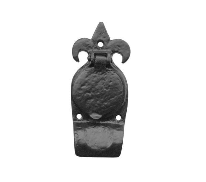 Frelan Fleur De Lys JAB9 Cylinder Pull & Cover - Black Antique