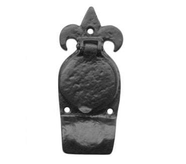 Frelan Fleur De Lys JAB9 Cylinder Pull & Cover - Black Antique