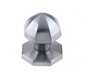 Frelan Fluted Centre Door Knob 65mm - Satin Chrome
