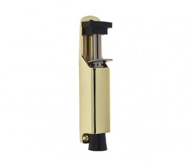 Frelan Foot Operated Door Holder - Large - Polished Brass
