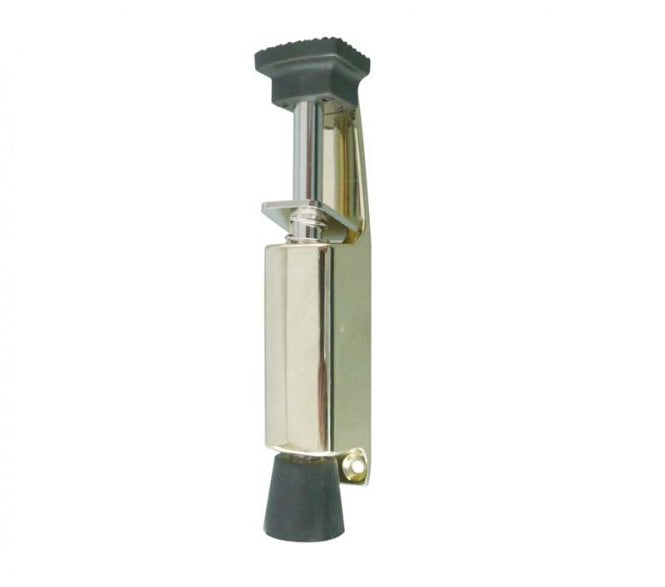 Frelan Foot Operated Door Holder - Small - Polished Brass