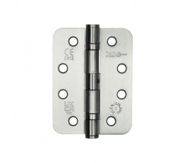 Frelan Grade 11 Radiused Ball Bearing Hinges 102x76mm -  Satin Chrome