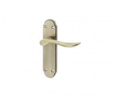 Frelan Henley Door Handles On Backplate - Antique Brass