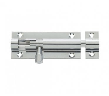 Frelan J1001 Straight Barrel Bolt - Polished Chrome